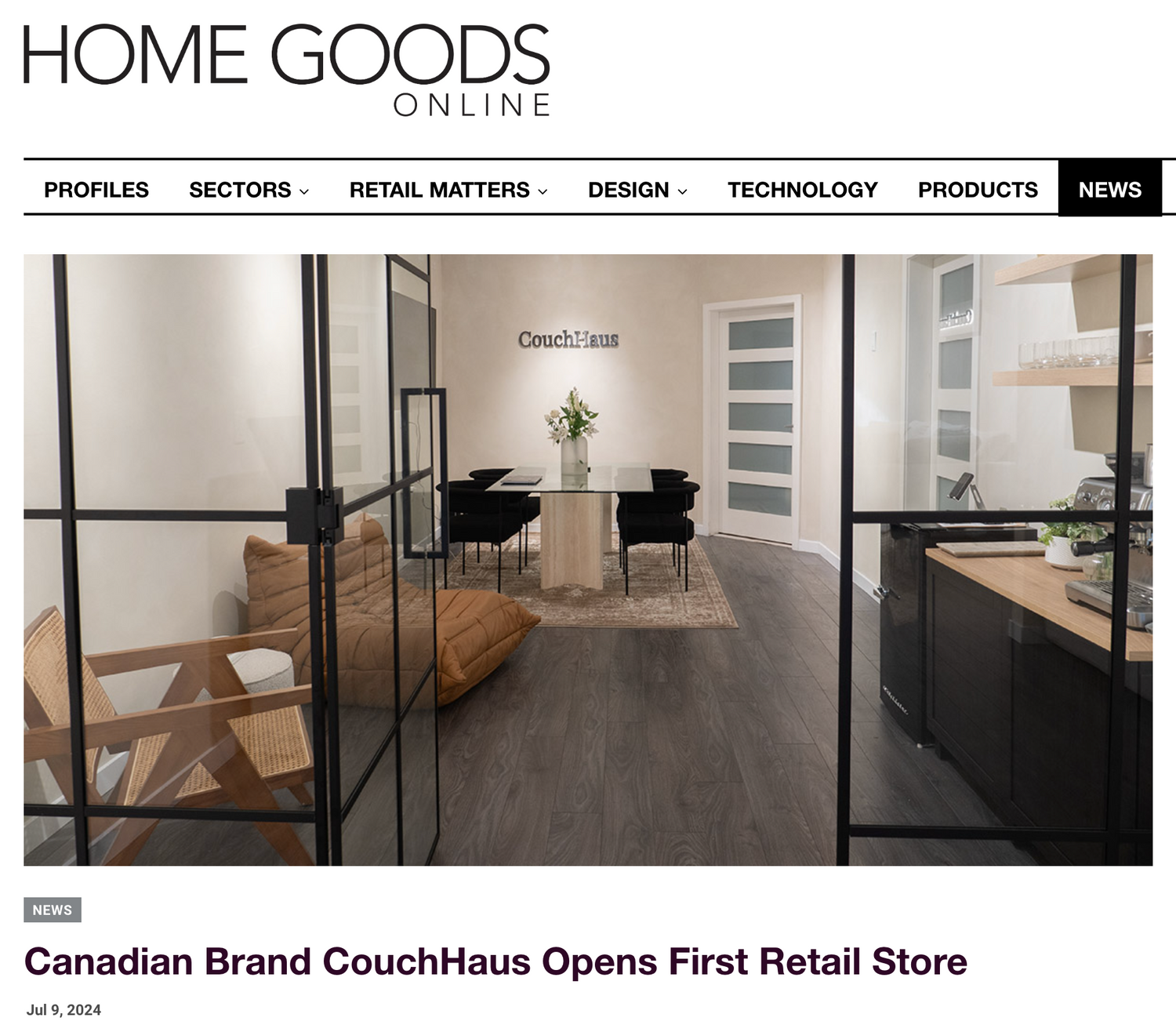 Canadian Brand CouchHaus Opens First Retail Store